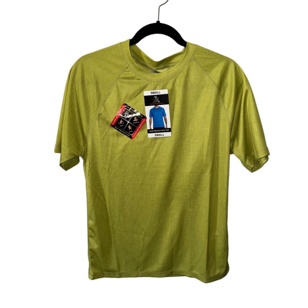 ZeroXposur Mens Size Small‎ Sun Protection Top UPF 50+ Lime Green NEW NWT